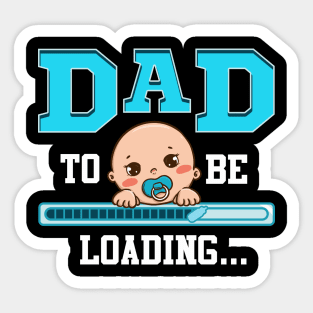 Cute Dad To Be Loading New Father Newborn Baby Sticker